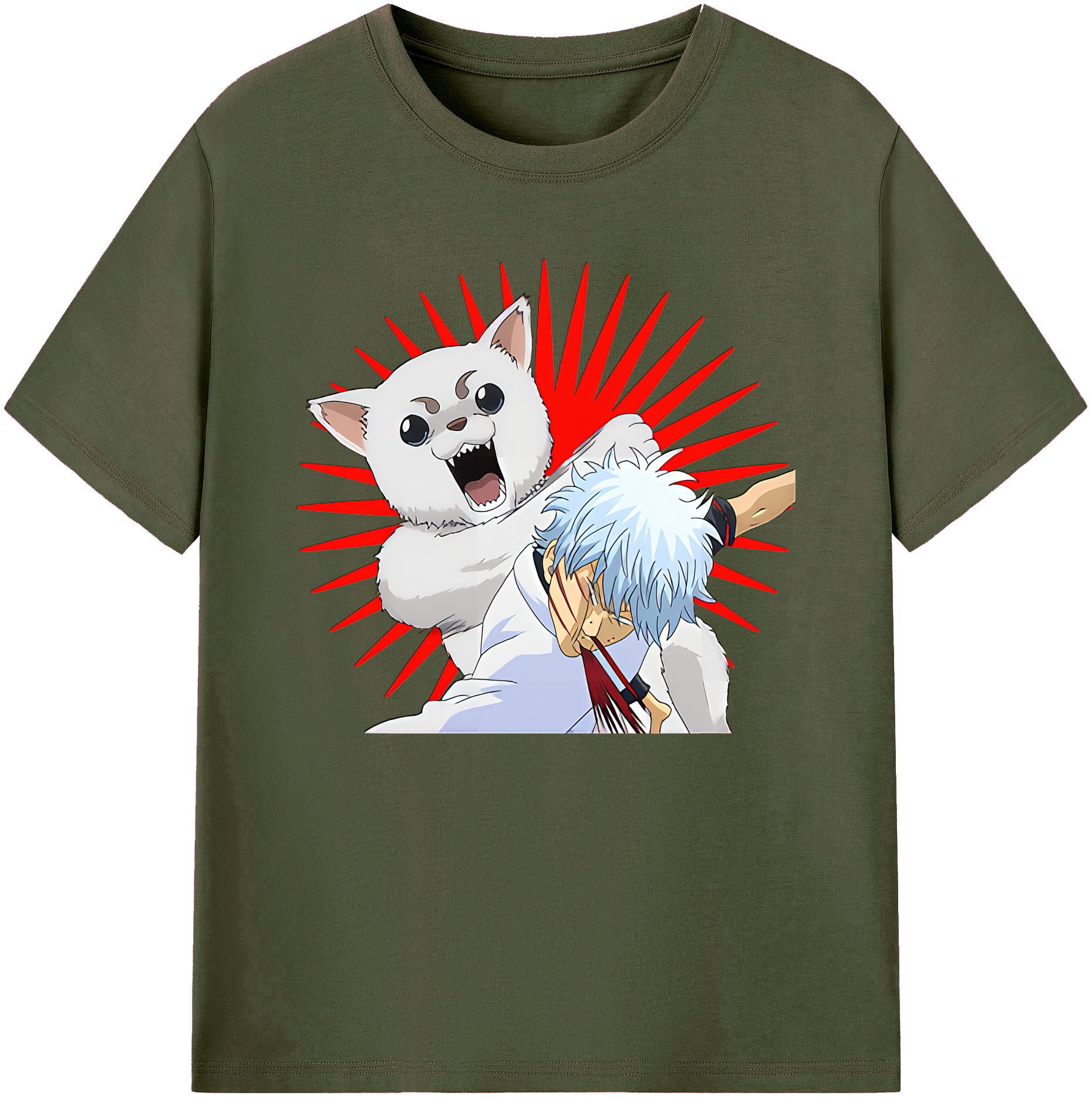 （画像用） ぎんたま 坂田銀時（さかたぎんとき） 神楽 志村新八（しむら しんぱち） GINTAMA Sakata Gintoki Kagura Shimura Shinpachi 綿100％ メンズ半袖Tシャツ｜肌触りやわらか＆通気性